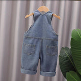 Conjunto Jumper Corto de Denim "Teddy Basic" 🧸 con Camiseta Blanca