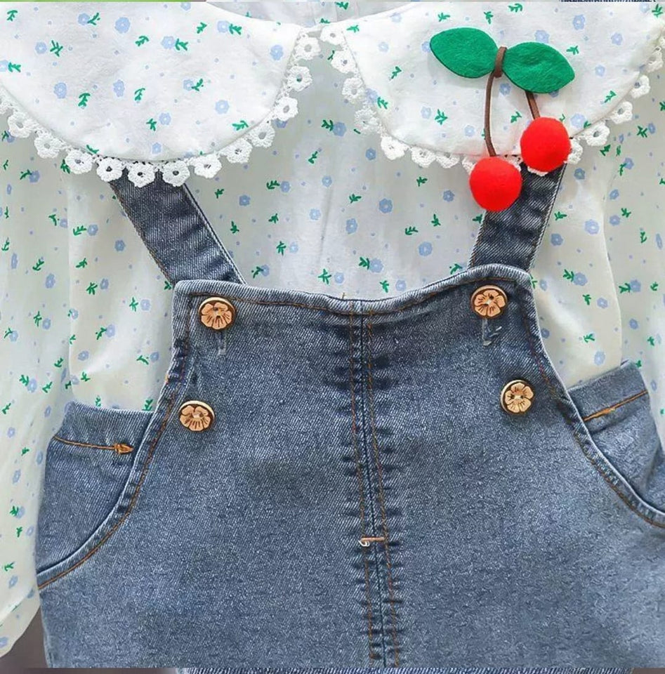 👖Conjunto Denim Chic y Cerezas 🍒