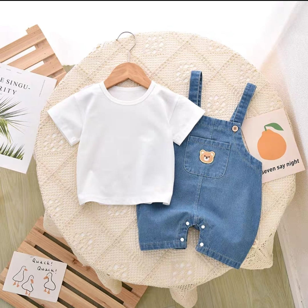 Conjunto Jumper Corto de Denim 