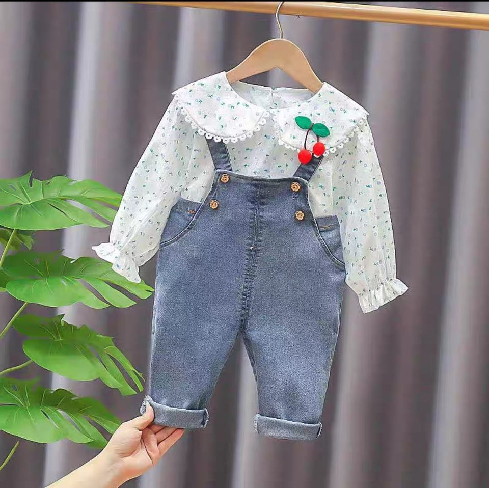 👖Conjunto Denim Chic y Cerezas 🍒