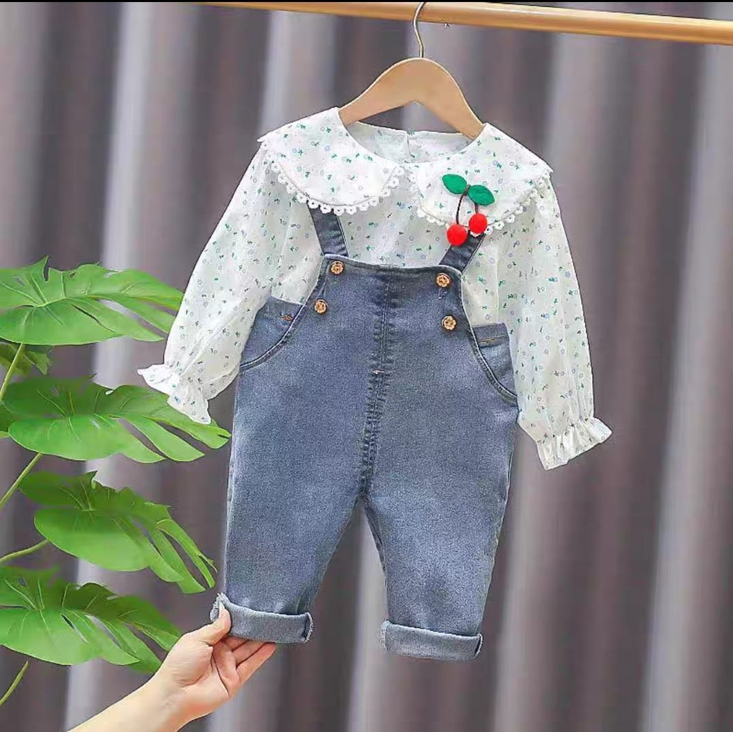 👖Conjunto Denim Chic y Cerezas 🍒