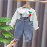 👖Conjunto Denim Chic y Cerezas 🍒